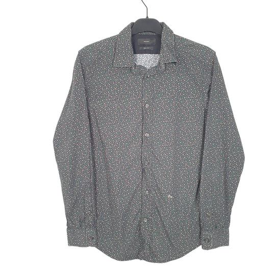 Mens Black Diesel Floral Print D78 Long Sleeve Shirt