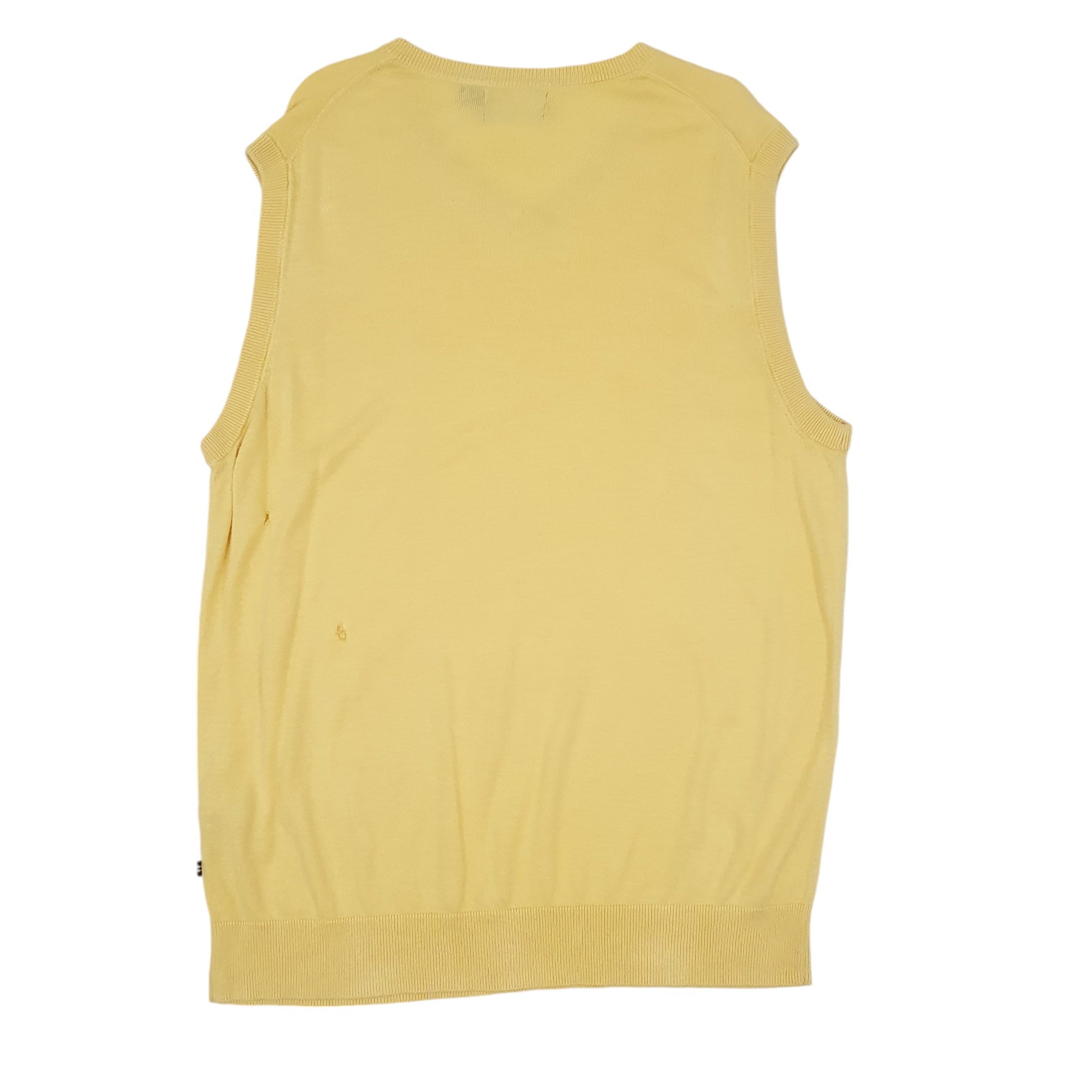 Mens Yellow Nautica Luxury Performance Vest Jumper