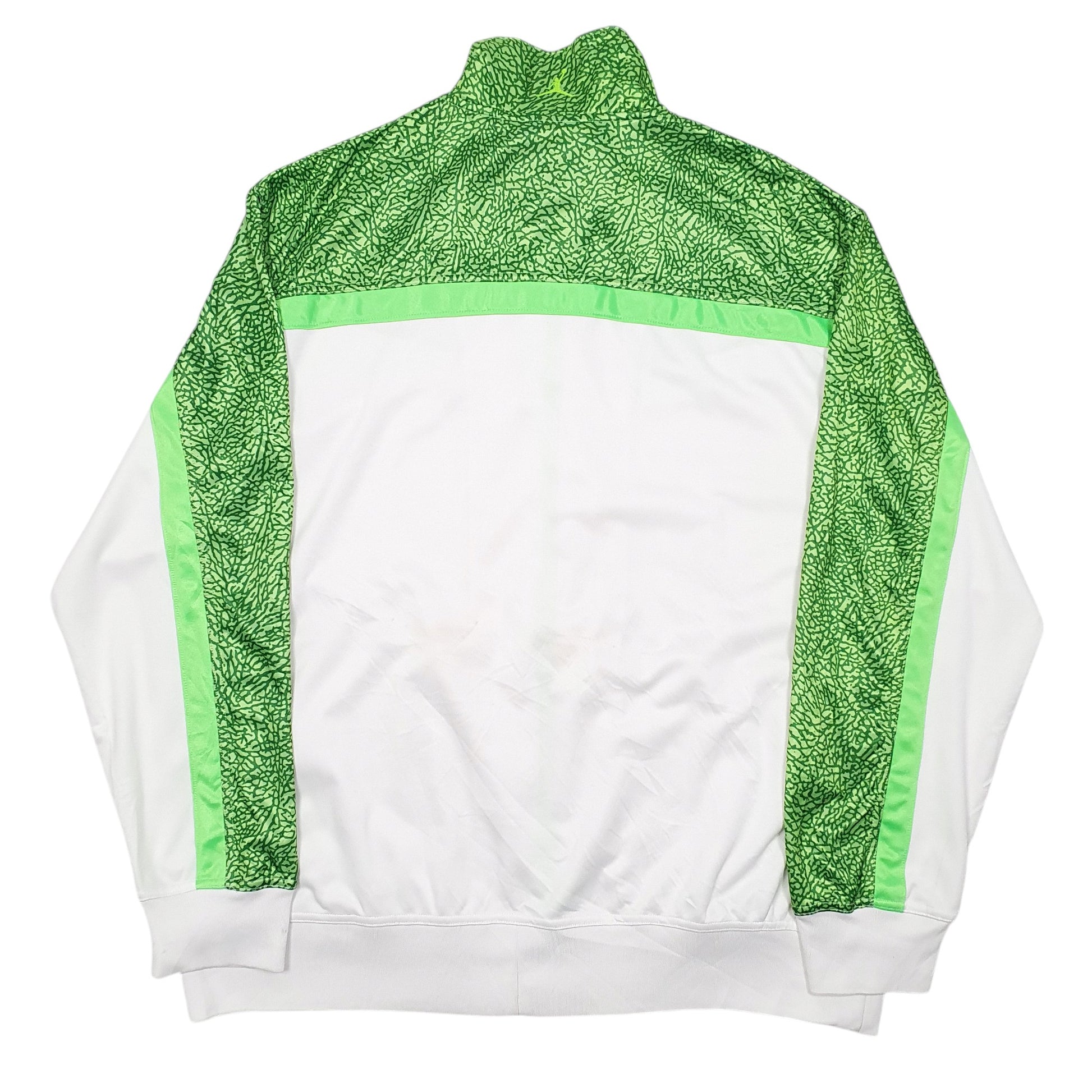 Mens White Nike Air Jordan Dri Fit Track Top Full Zip Jumper