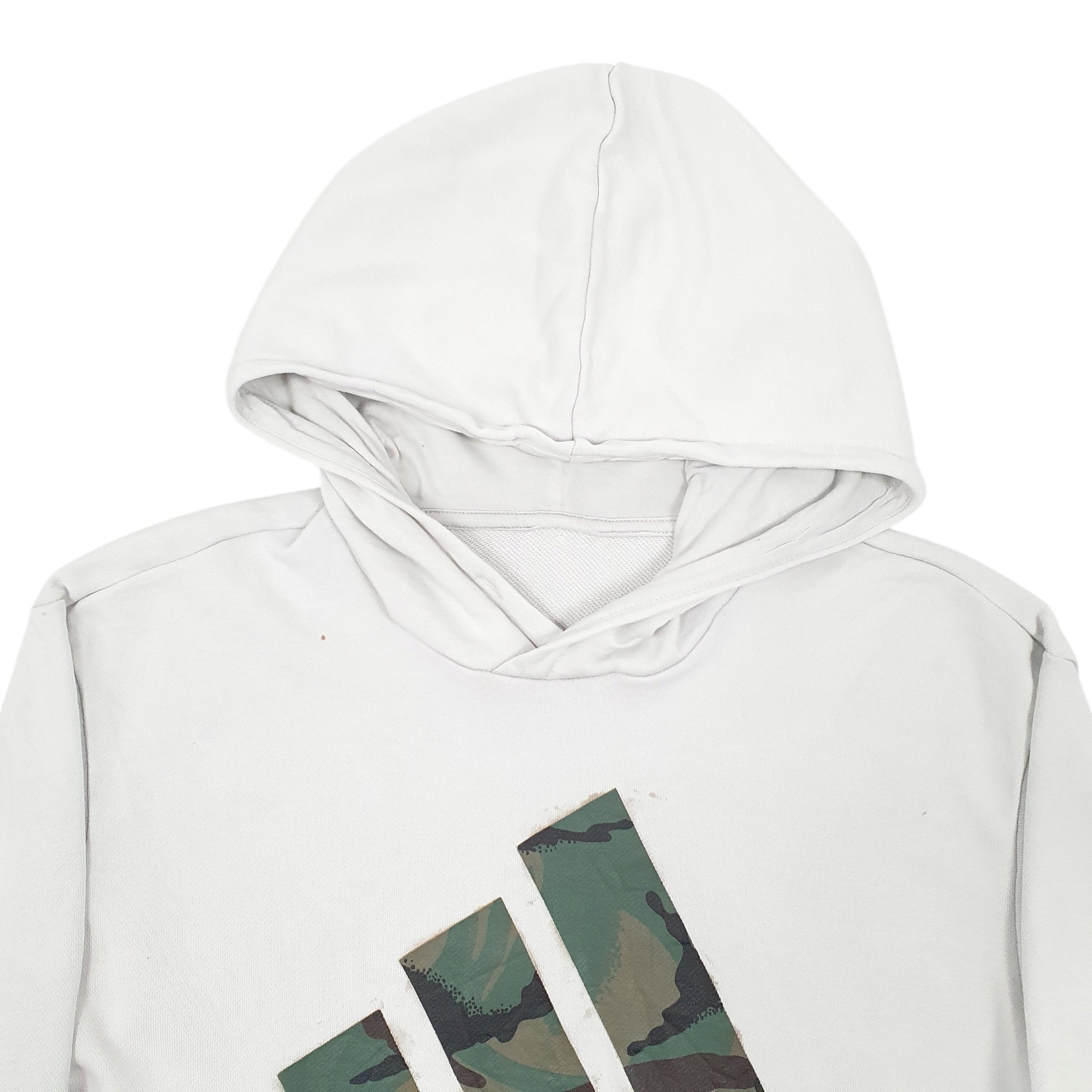 Mens Grey Adidas Spellout Hoodie Jumper