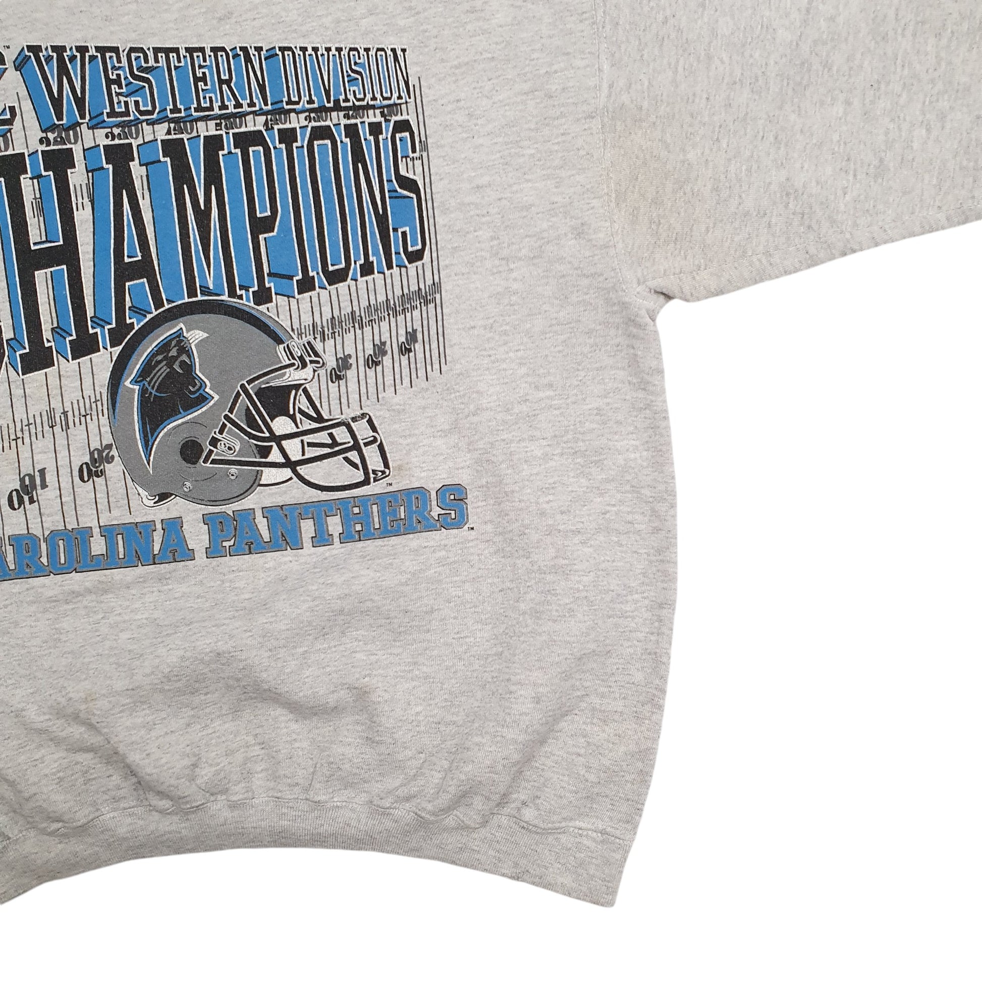 Mens Grey Tultex Carolina Panthers NFL Vintage 90's Made In USA Crewneck Jumper