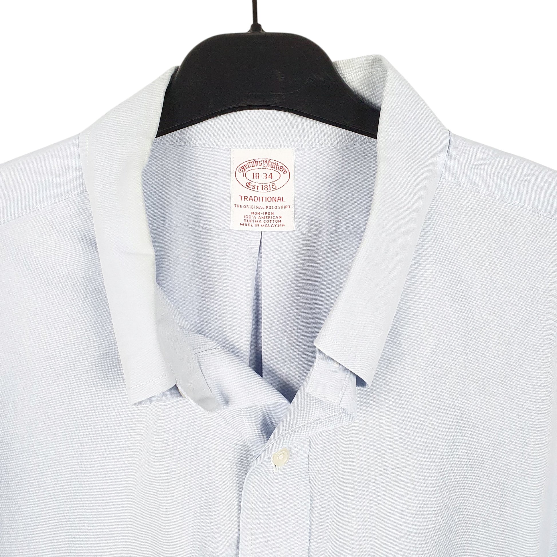 Mens Blue Brooks Brothers Traditional Long Sleeve Shirt