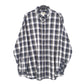 Mens Navy L.L.Bean Flannel Overshirt Long Sleeve Shirt