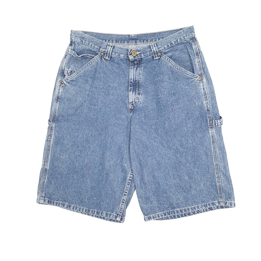 Mens Blue Lee Vintage 1990s Dungarees Jorts Denim Shorts