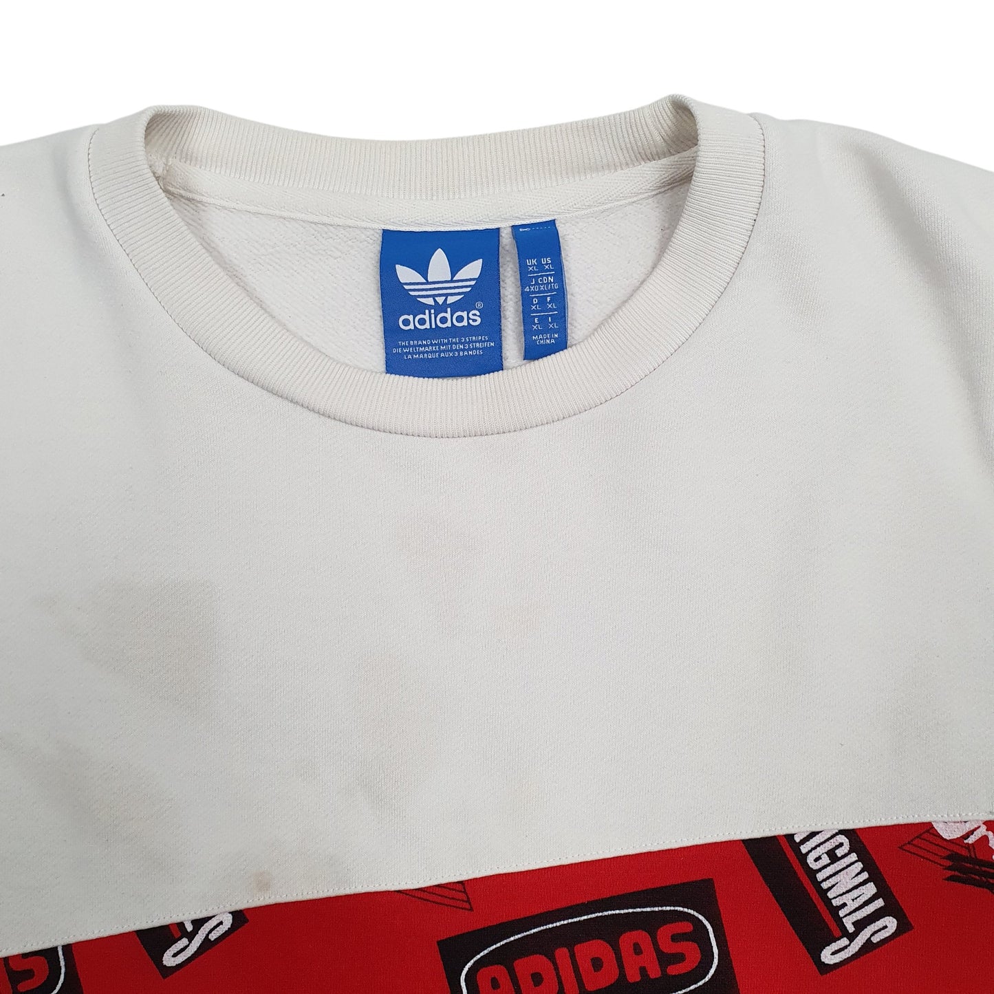 Mens White Adidas Originals X Nigo Collab Crewneck Jumper