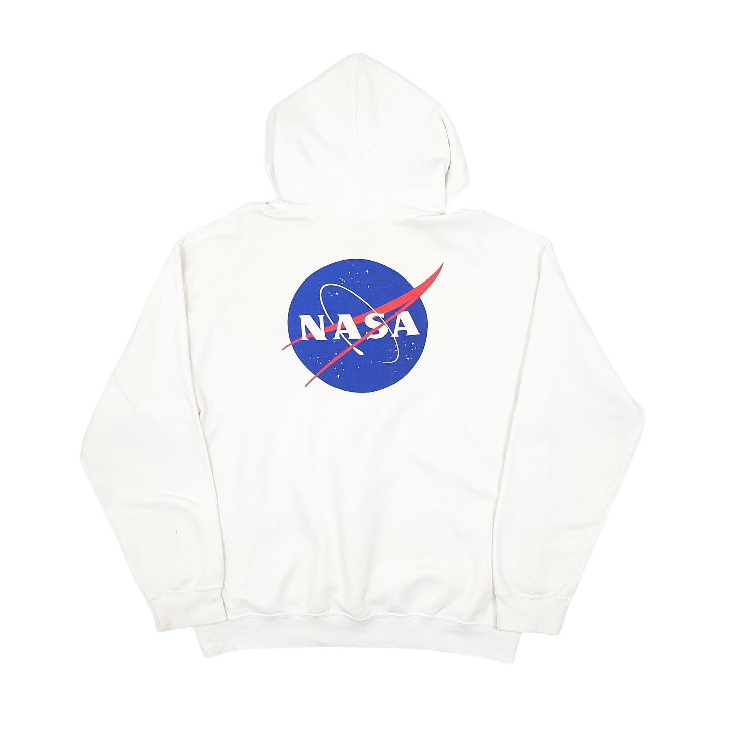 Mens White Nasa Bowery Supply Hoodie Jumper