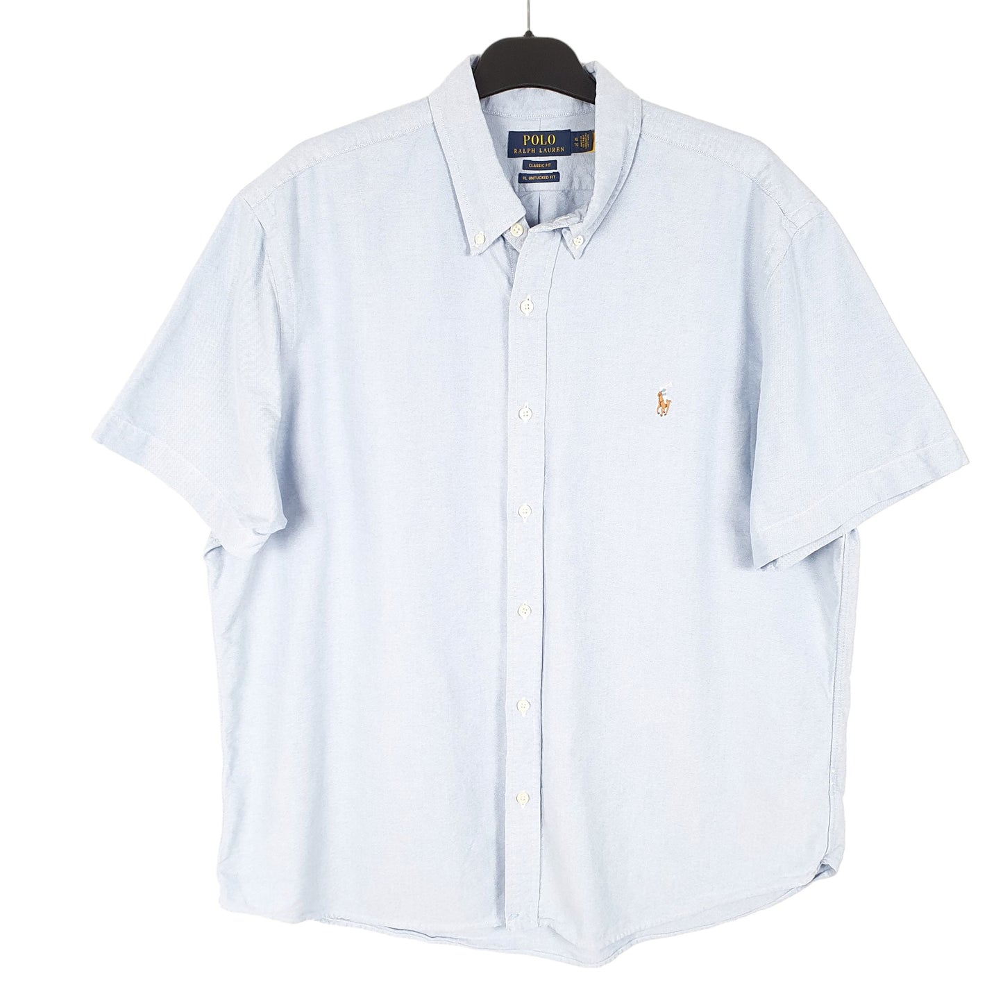 Mens Blue Polo Ralph Lauren RL Untucked Short Sleeve Shirt