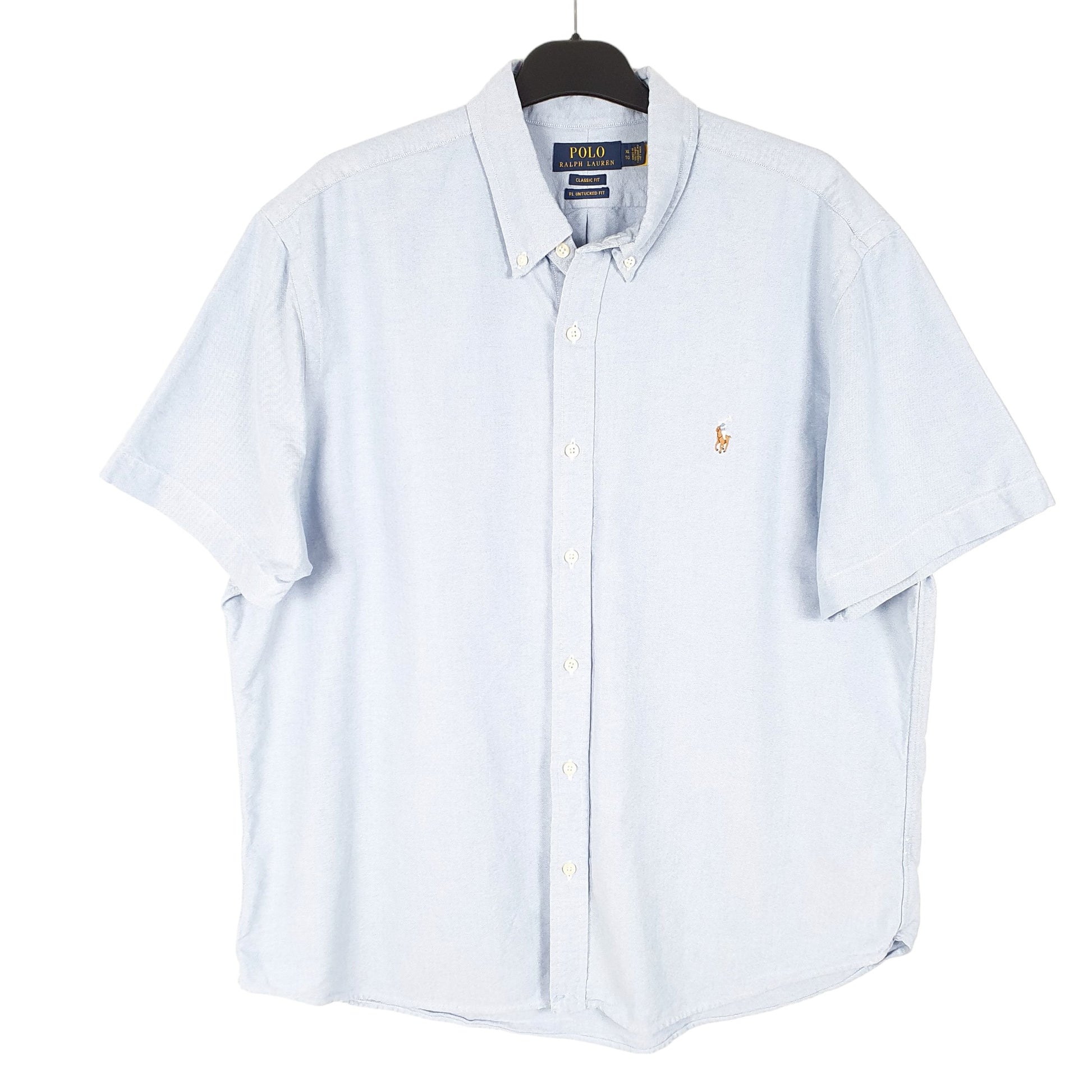 Mens Blue Polo Ralph Lauren RL Untucked Short Sleeve Shirt