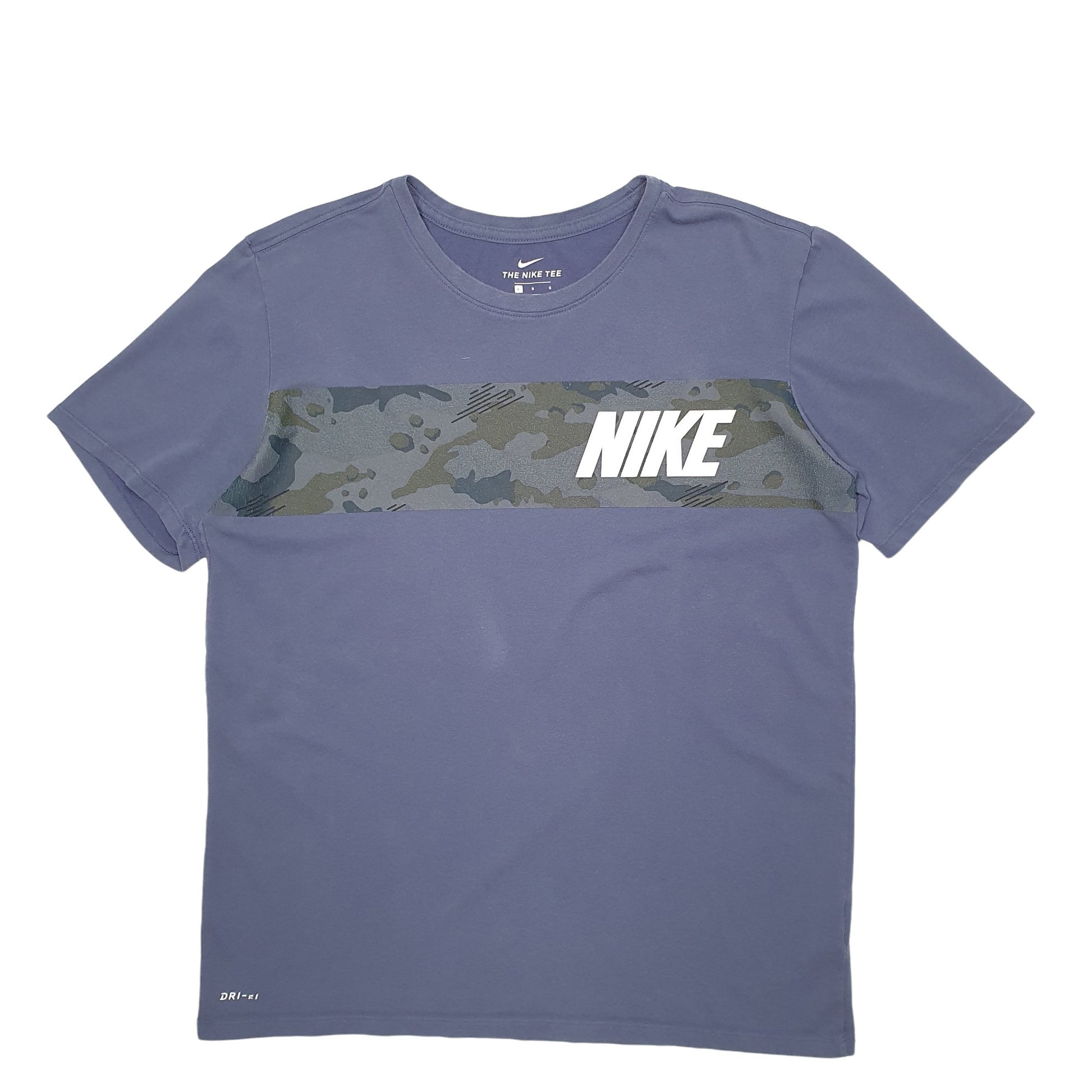 Mens Grey Nike Spellout Short Sleeve T Shirt