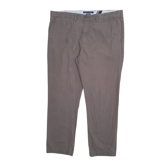 Mens Grey Tommy Hilfiger Custom Fit Chino Trousers