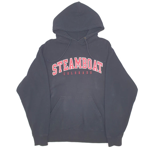 Mens Black BAC Steamboat Colorado Hoodie Jumper