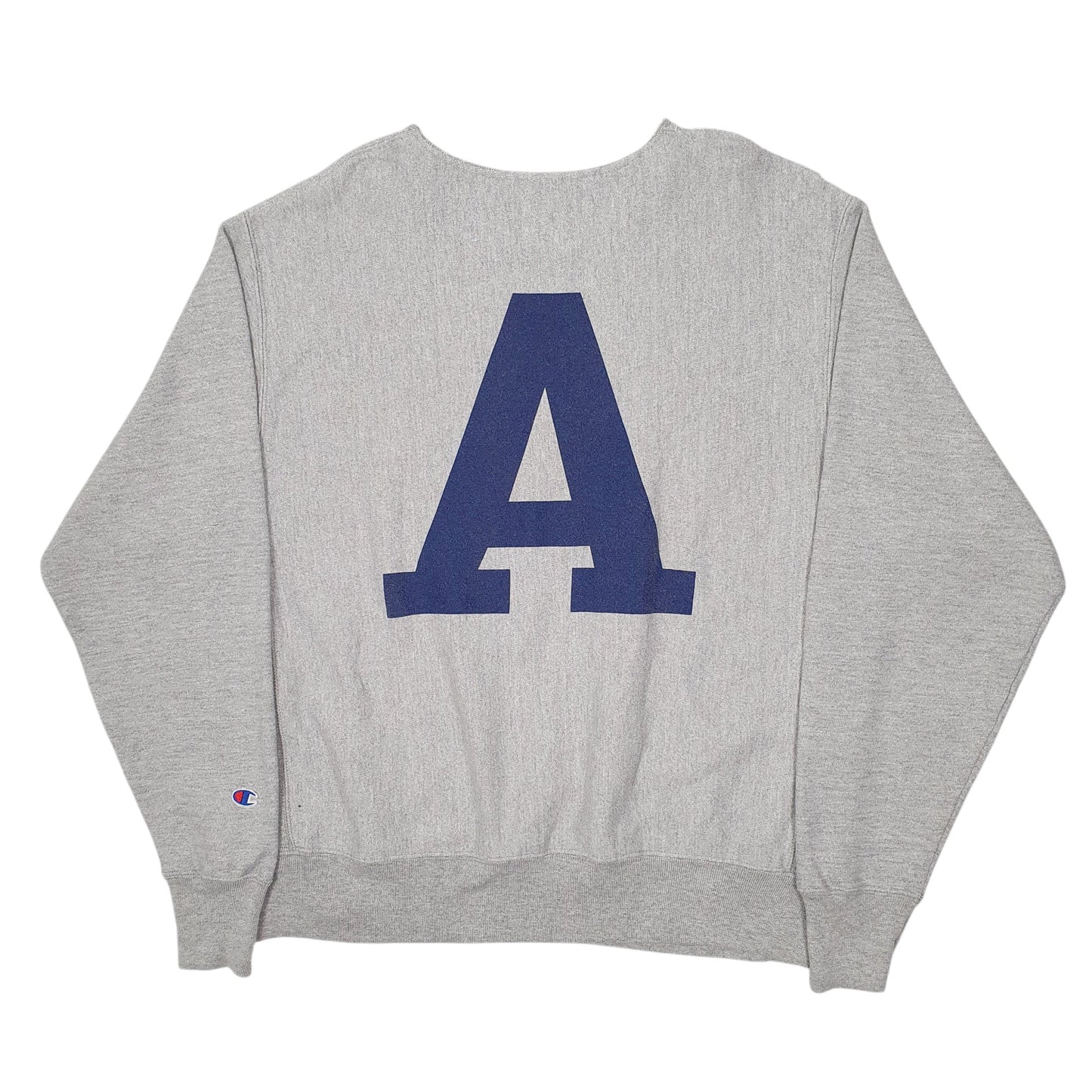 Mens Grey Champion Alleghen Crew Reverse Weave Crewneck Jumper