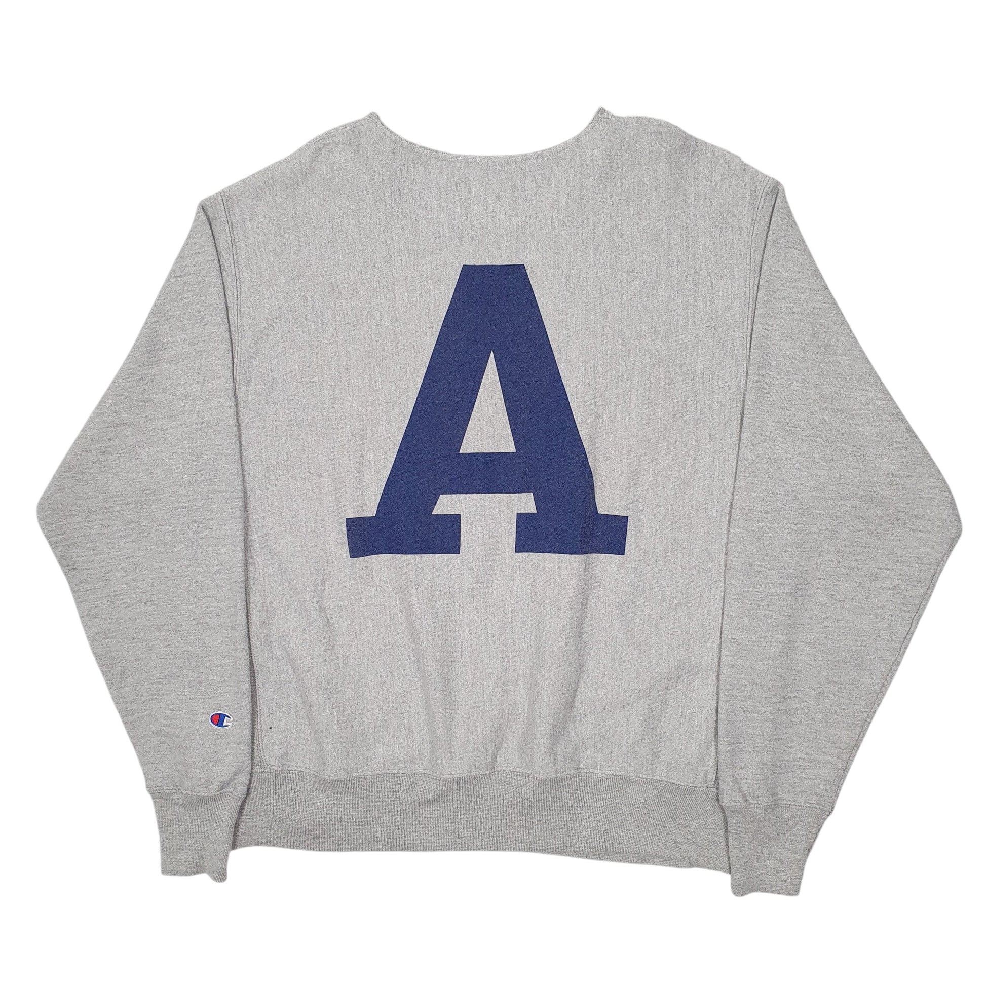 Mens Grey Champion Alleghen Crew Reverse Weave Crewneck Jumper