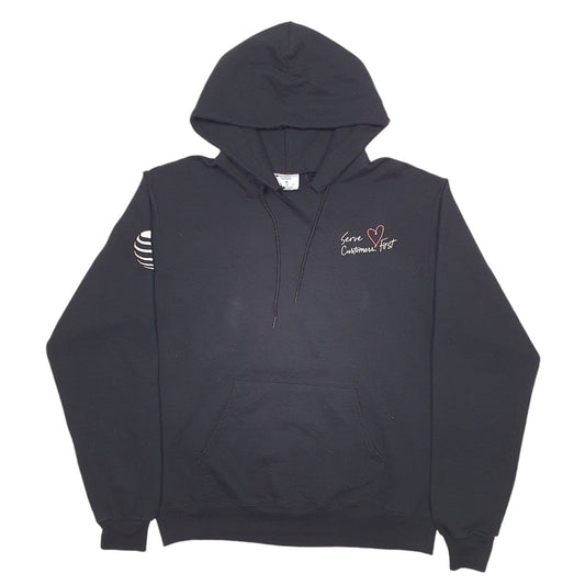 Mens Black Champion Serve Customers First Hoodie Jumper