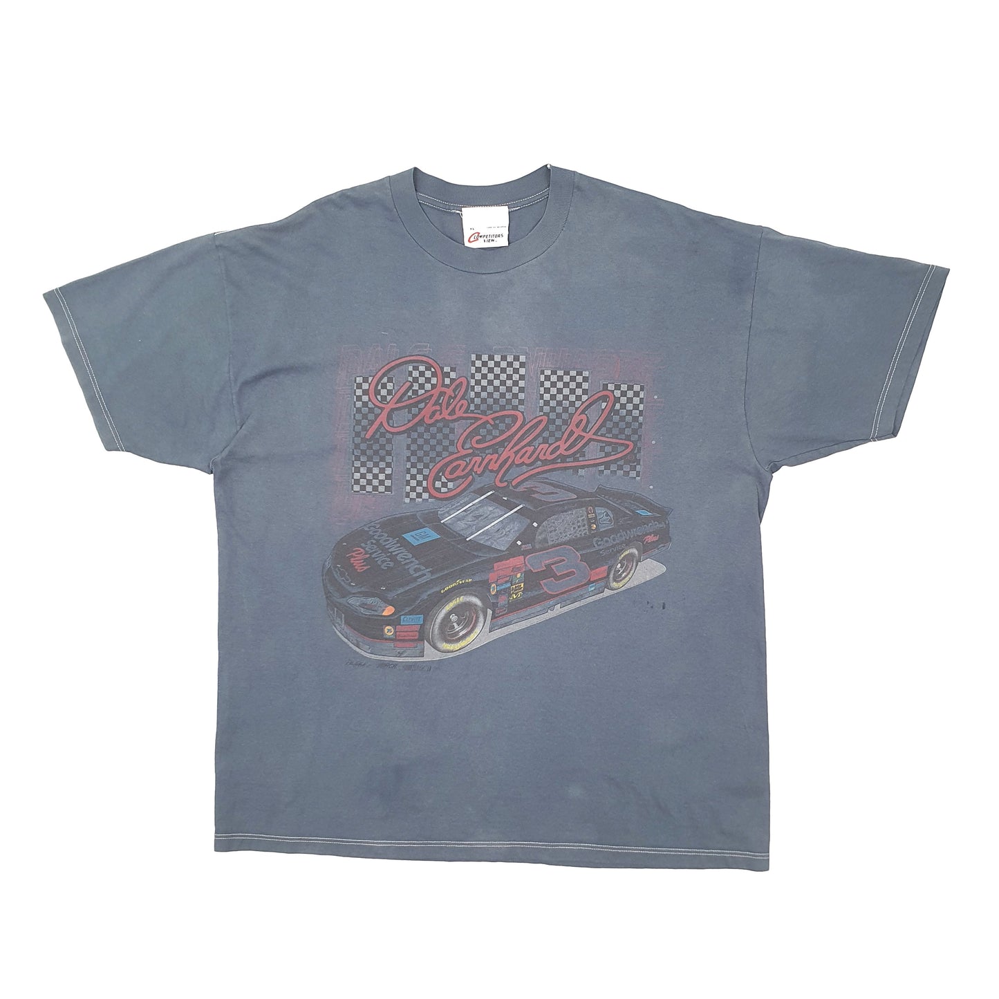 Mens Blue Nascar Competitors View Dale Earnhardt Short Sleeve T Shirt