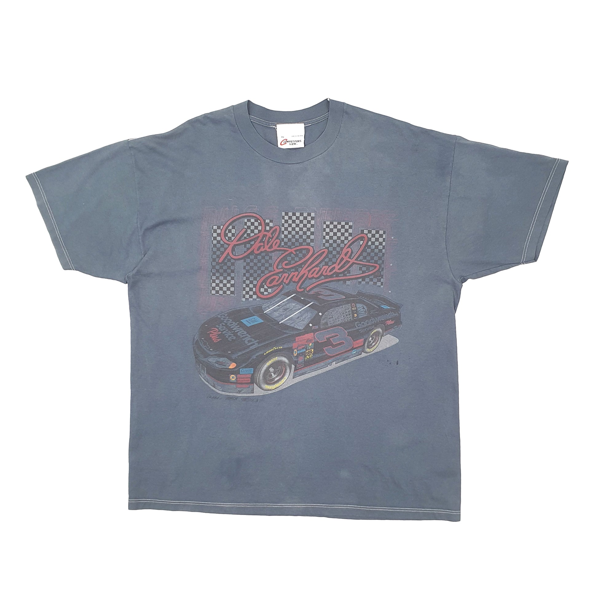 Mens Blue Nascar Competitors View Dale Earnhardt Short Sleeve T Shirt