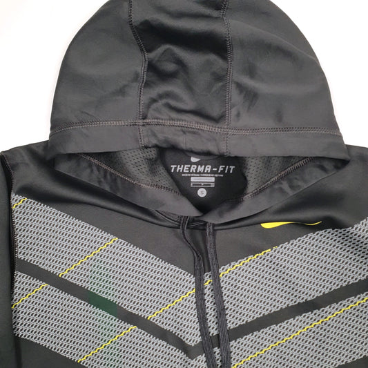 Mens Grey Nike Therma Fit Hoodie Jumper