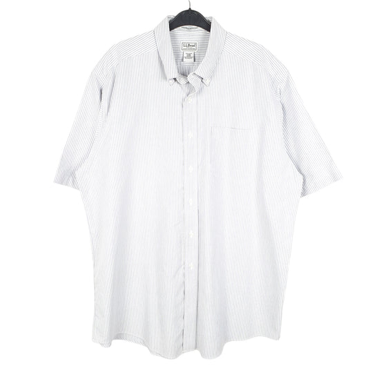 Mens White L.L.Bean Oxford Short Sleeve Shirt