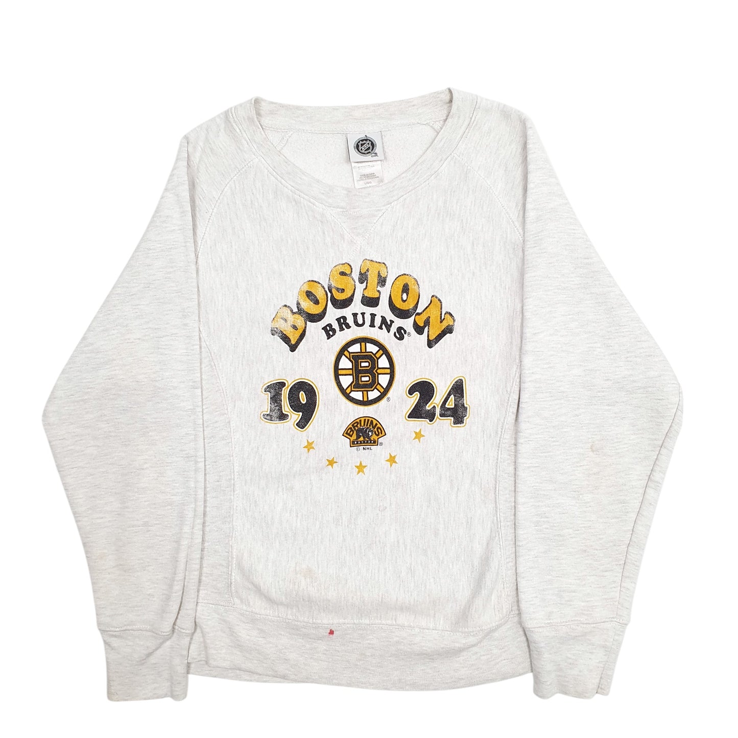Womens Grey NHL Boston Bruins Crewneck Jumper