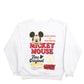 Mens White Disney Mickey Mouse Crewneck Jumper