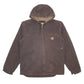 Mens Brown Carhartt Sierra Sherpa Lined Detriot Hooded  Coat