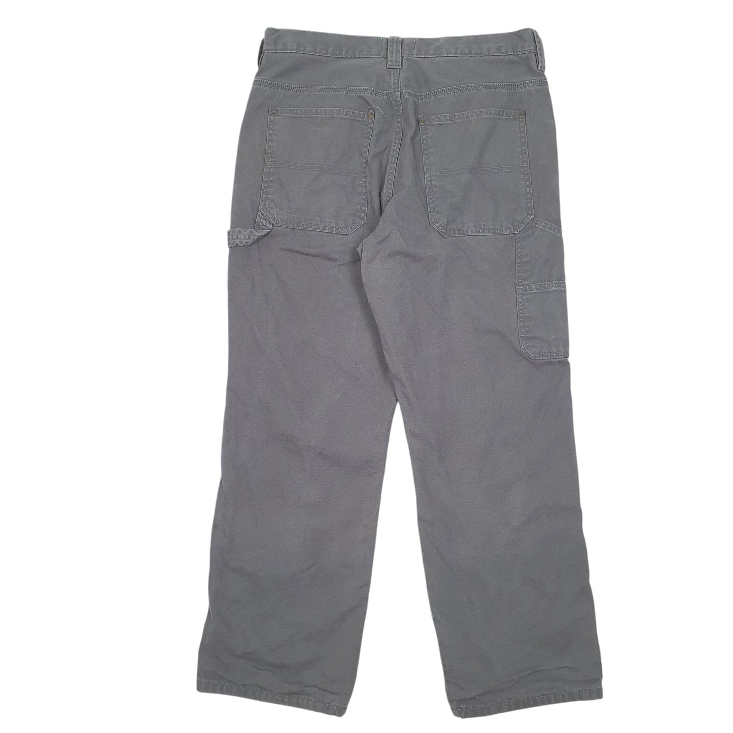Mens Grey Blue Mountain Workwear Lined Winter Thermal Carpenter Trousers