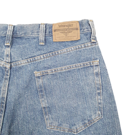 Mens Blue Wrangler Denim Jeans Jorts Relaxed Baggy Denim Shorts