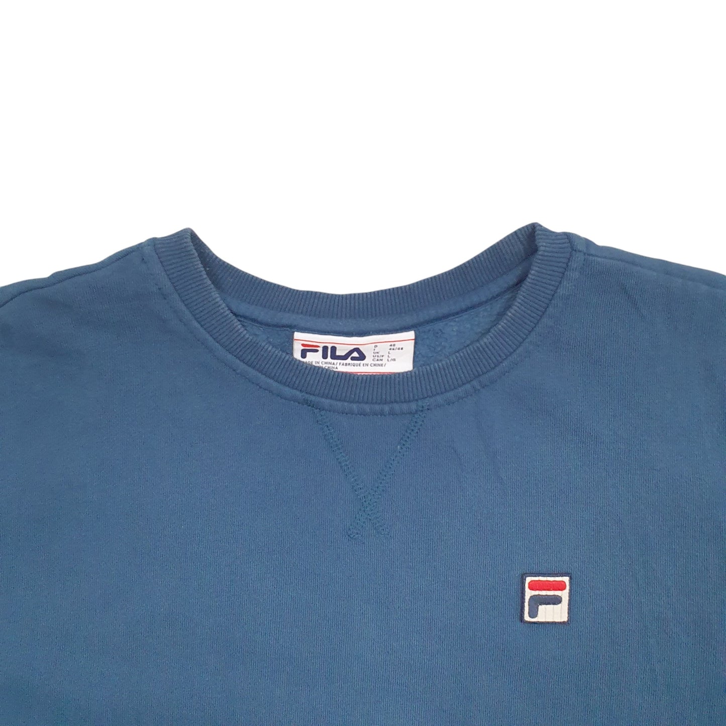 Womens Blue Fila  Crewneck Jumper