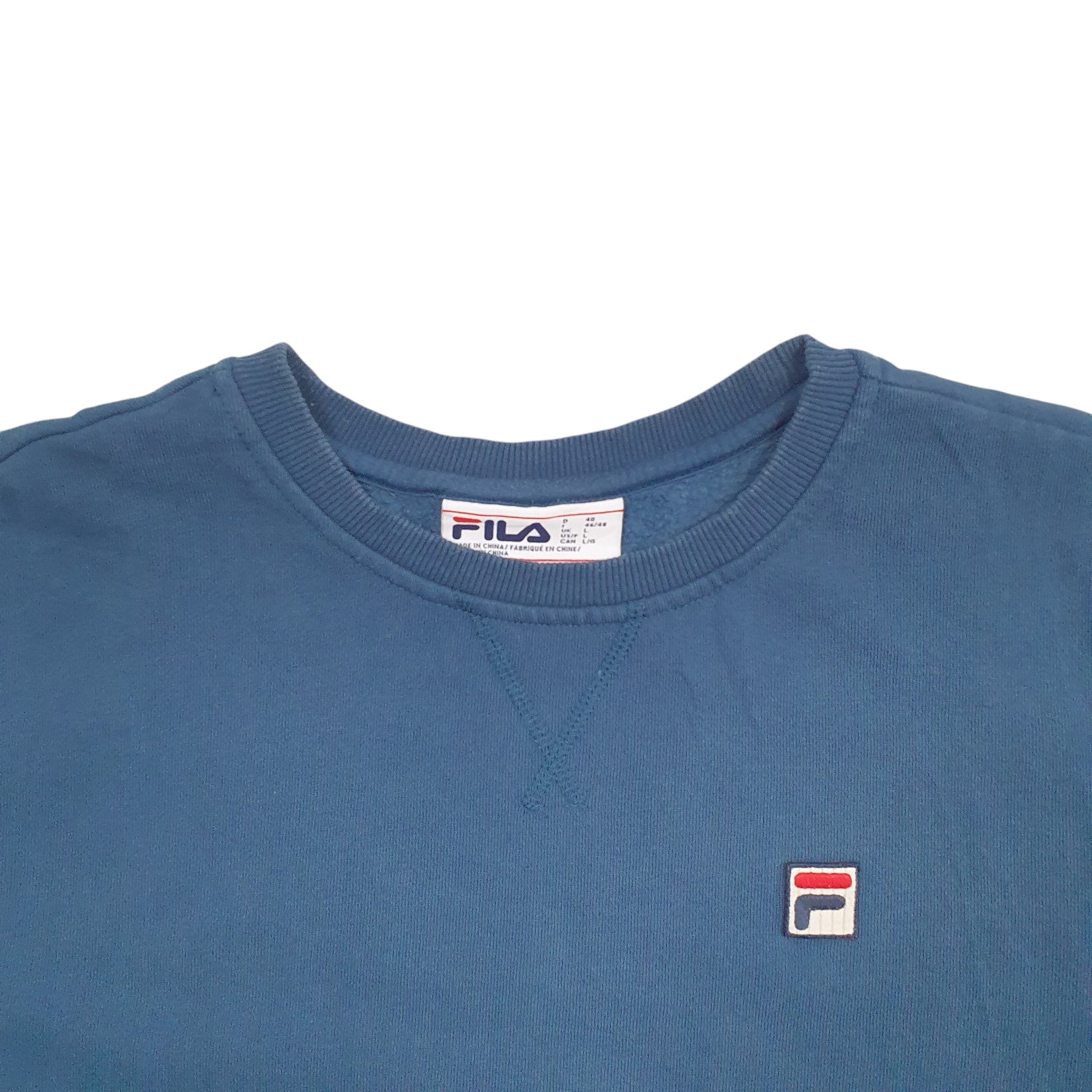 Womens Blue Fila  Crewneck Jumper