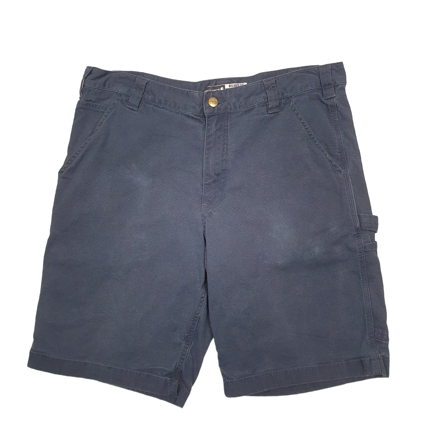 Mens Blue Carhartt Workwear Carpenter Shorts