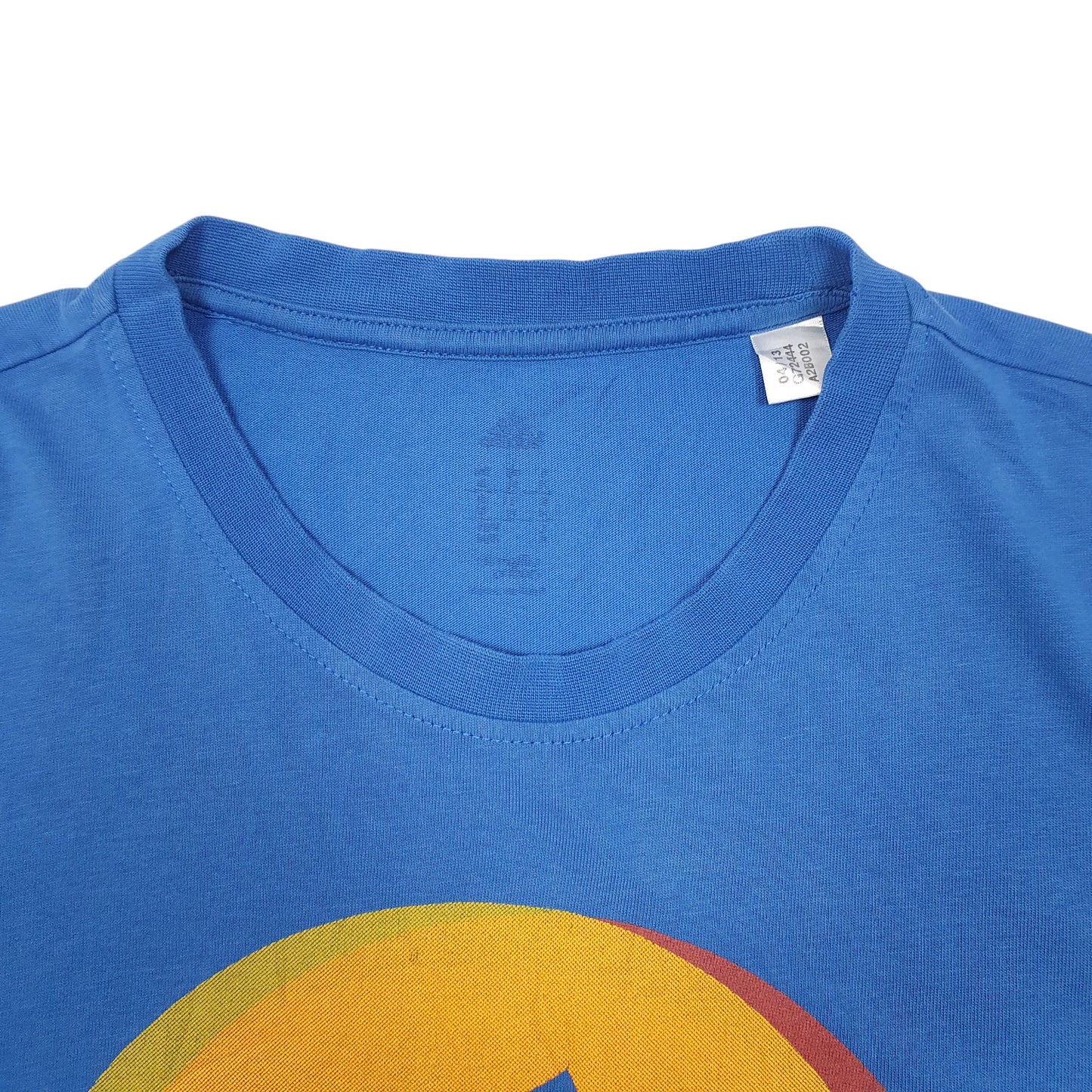 Mens Blue Adidas Circle Logo Short Sleeve T Shirt