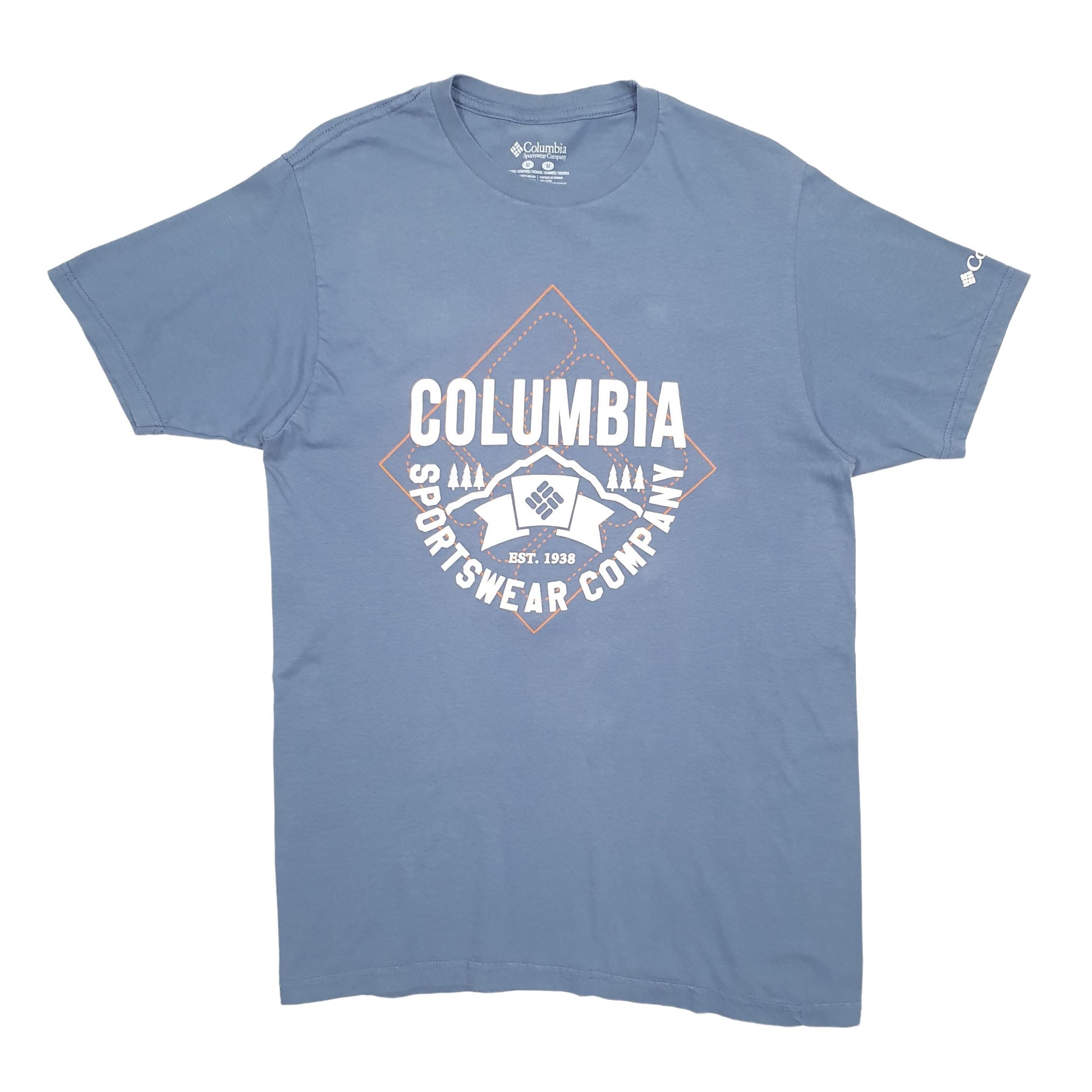 Mens Blue Columbia Sportswear Spellout Short Sleeve T Shirt