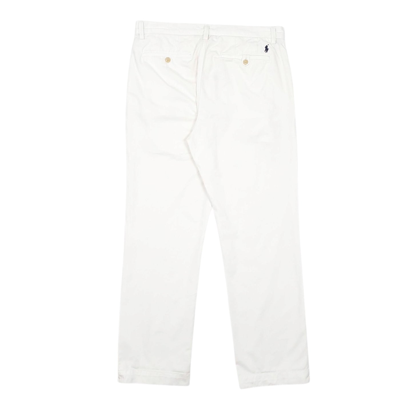 Mens White Polo Ralph Lauren Classic Fit Chino Trousers