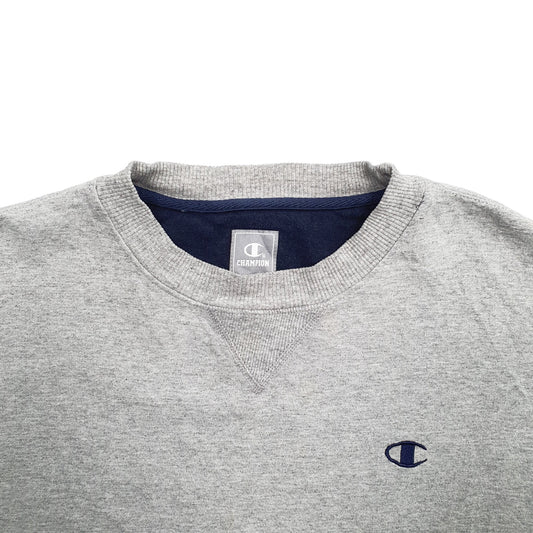 Mens Grey Champion  Crewneck Jumper