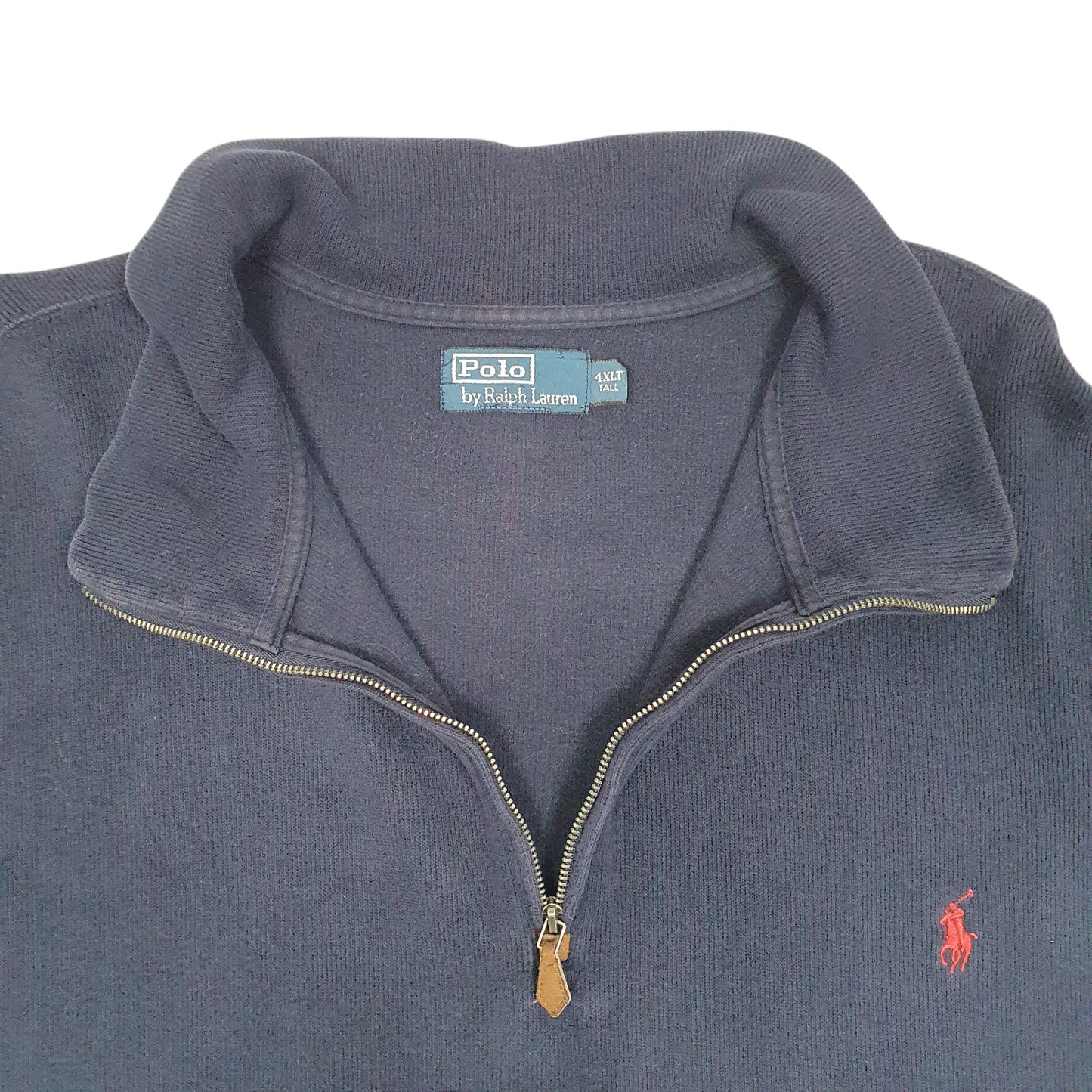 Mens Navy Polo Ralph Lauren Tall Quarter Zip Jumper
