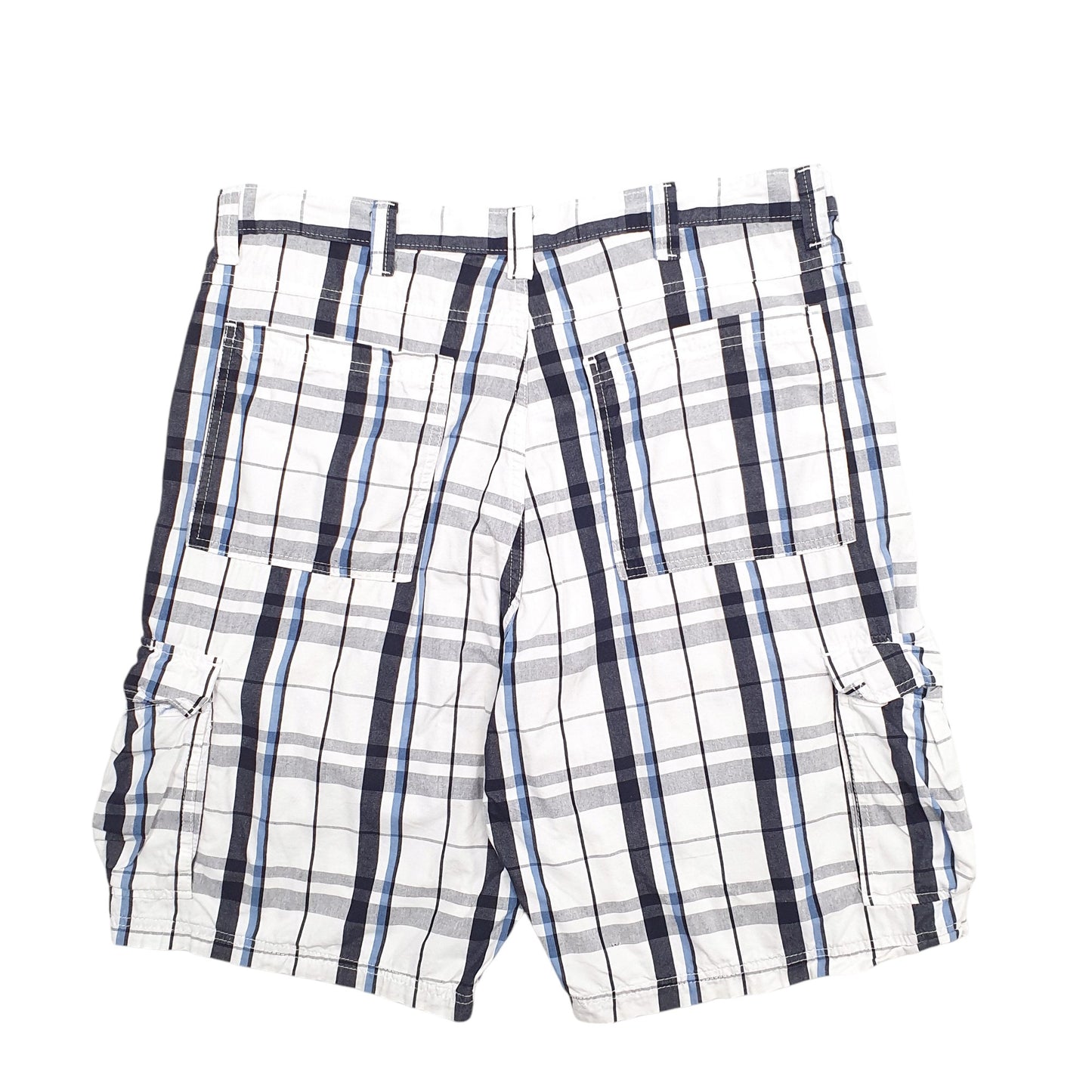 Mens White Wrangler Madras Ivy League Chino Shorts