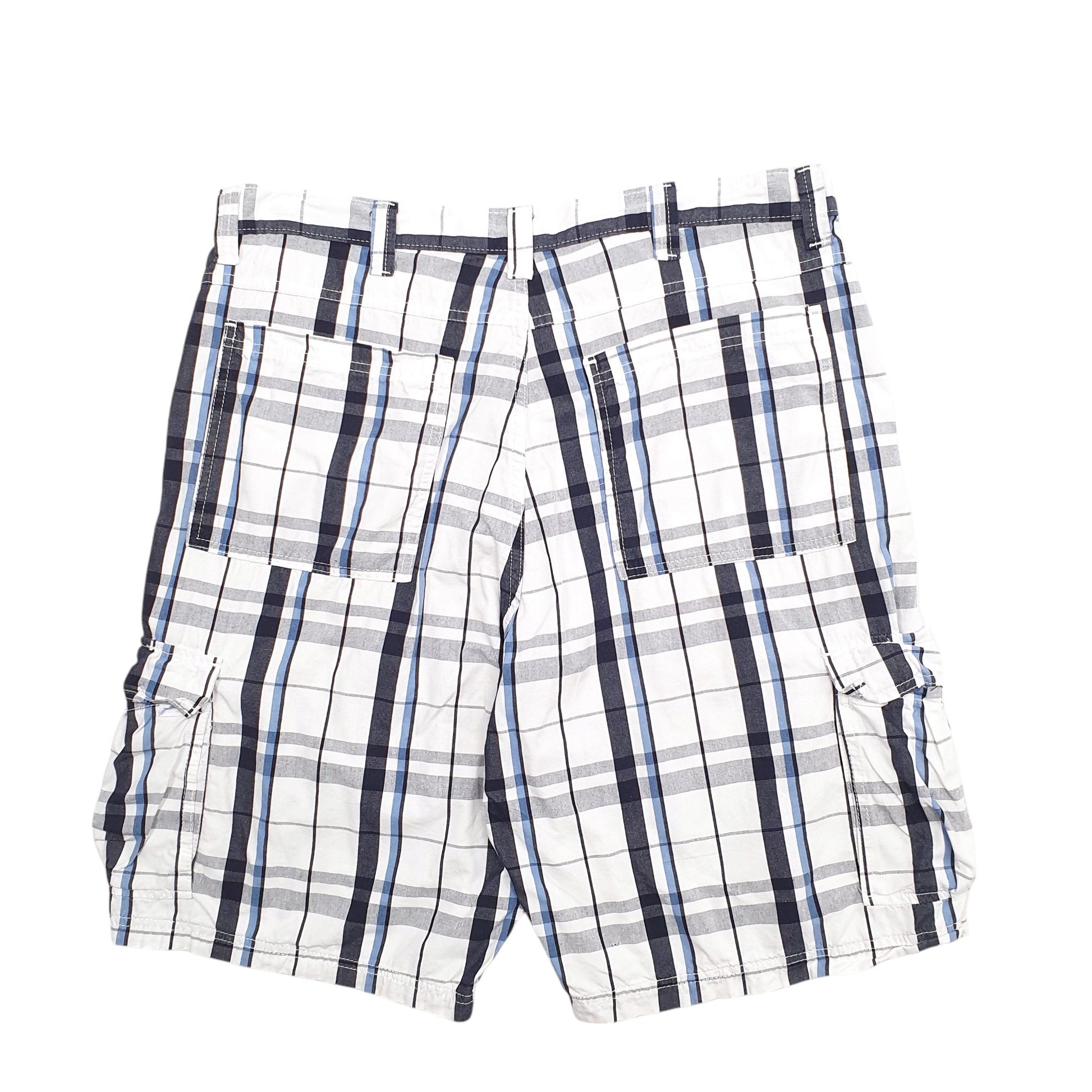 Mens White Wrangler Madras Ivy League Chino Shorts