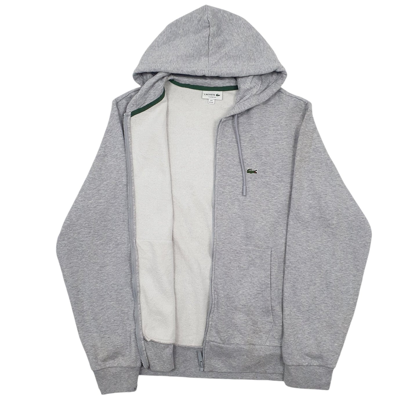Mens Grey Lacoste Classic fit Full Zip Jumper