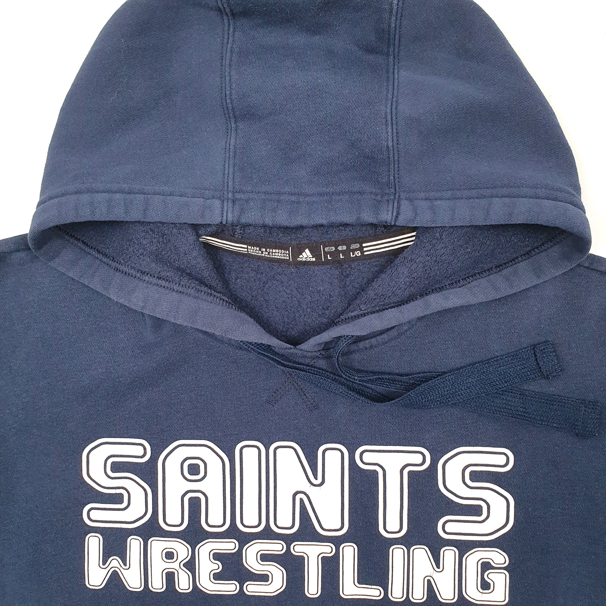 Mens Navy Adidas USA College Wrestling Hoodie Jumper