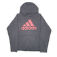 Mens Black Adidas Spellout Hoodie Jumper