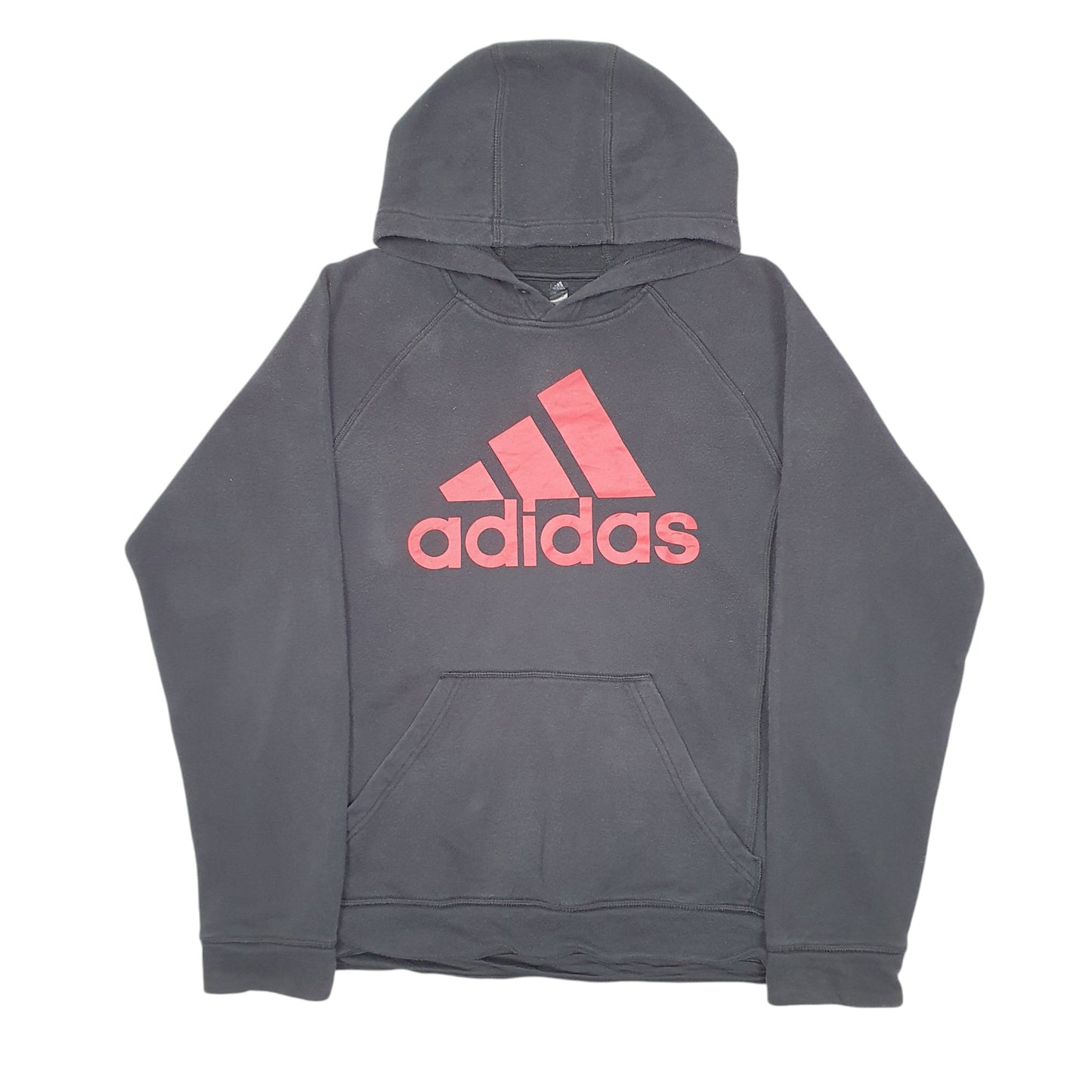 Mens Black Adidas Spellout Hoodie Jumper