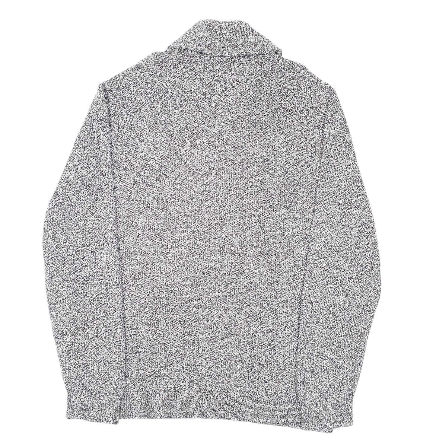Mens Navy Nautica Knit Zip Shawl Jumper