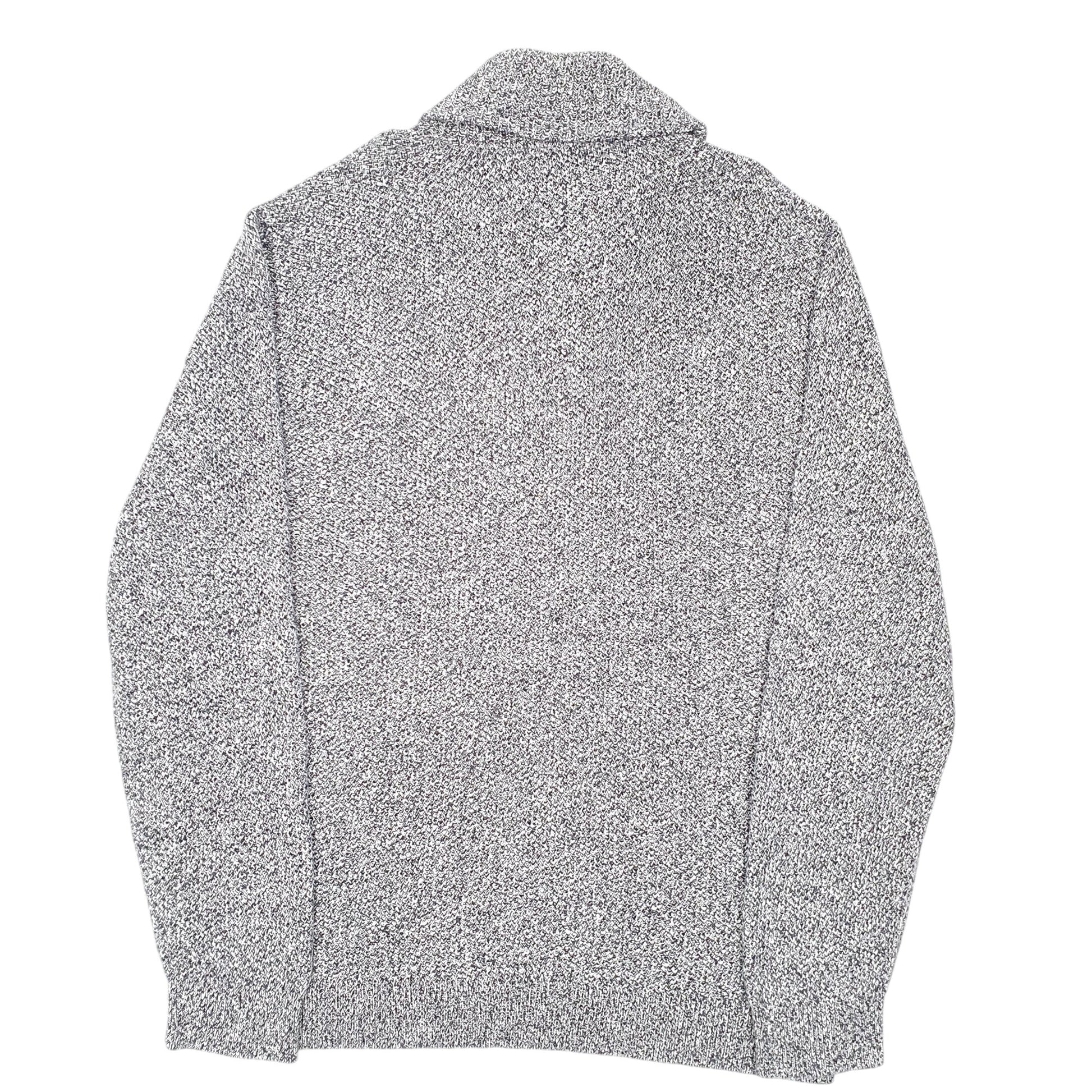Mens Navy Nautica Knit Zip Shawl Jumper
