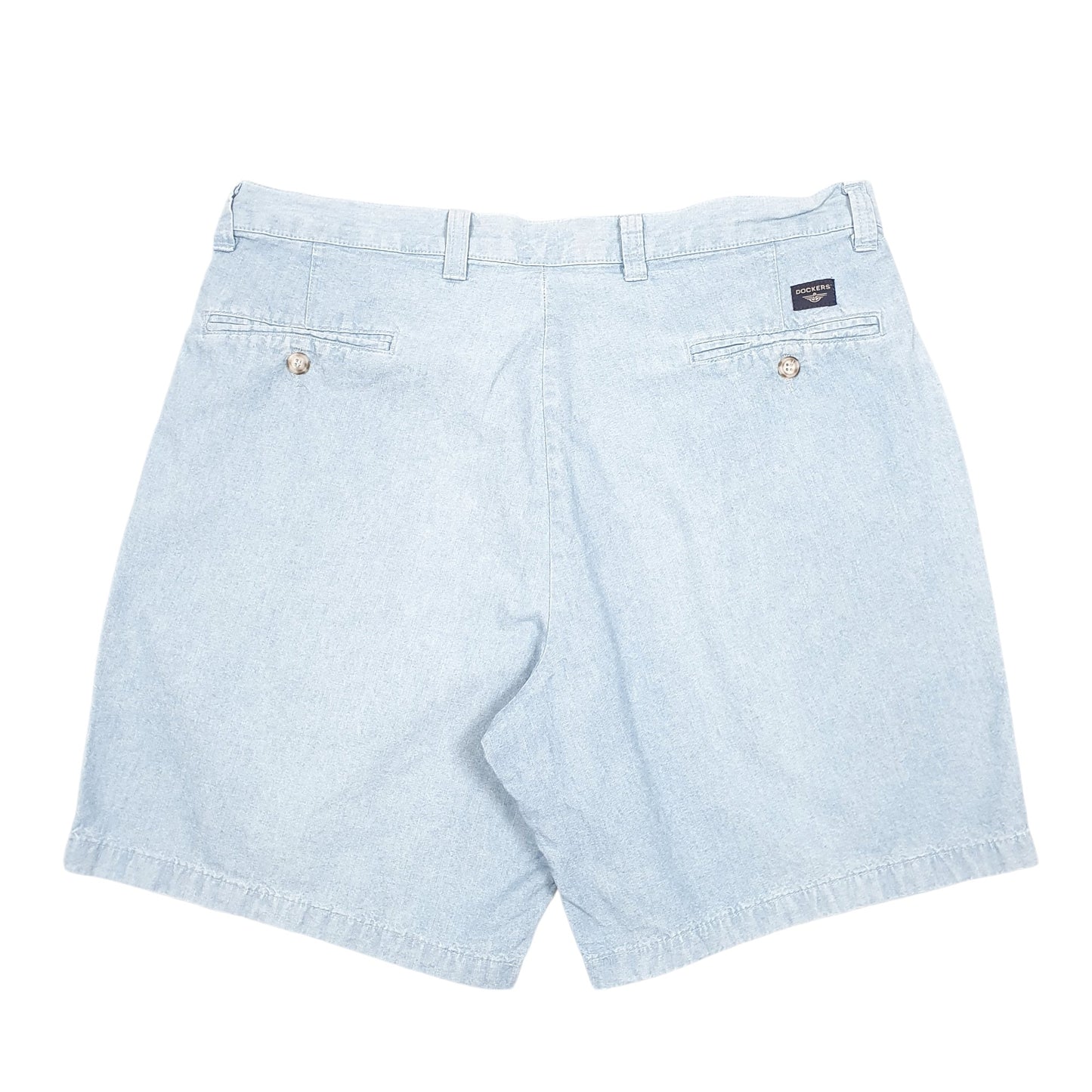 Mens Blue Dockers Chambray Double Pleated Chino Shorts
