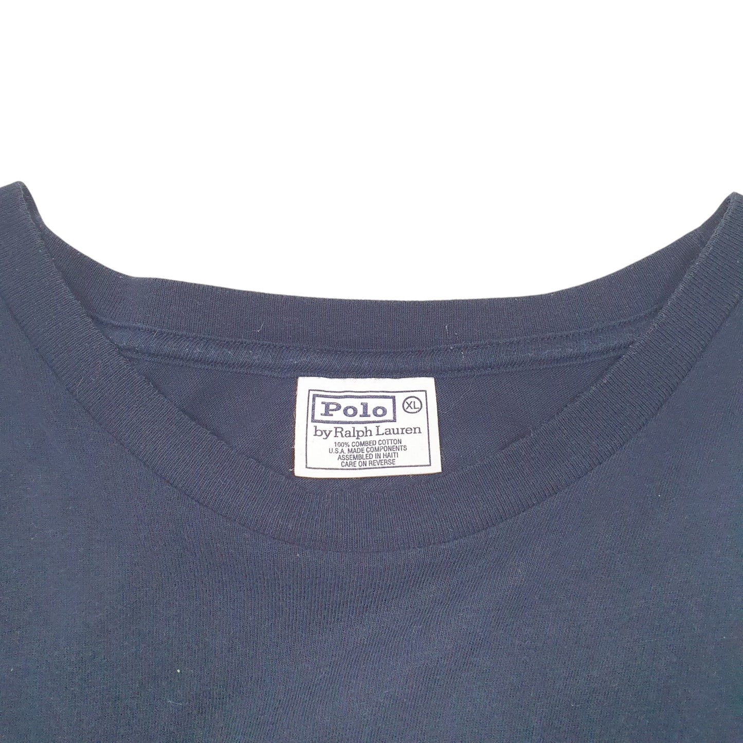 Mens Navy Polo Ralph Lauren Vintage Short Sleeve T Shirt