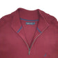 Mens Burgundy Nautica Knit Quarter Zip Jumper