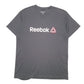 Mens Black Reebok Active Workout Gym Spellout Short Sleeve T Shirt