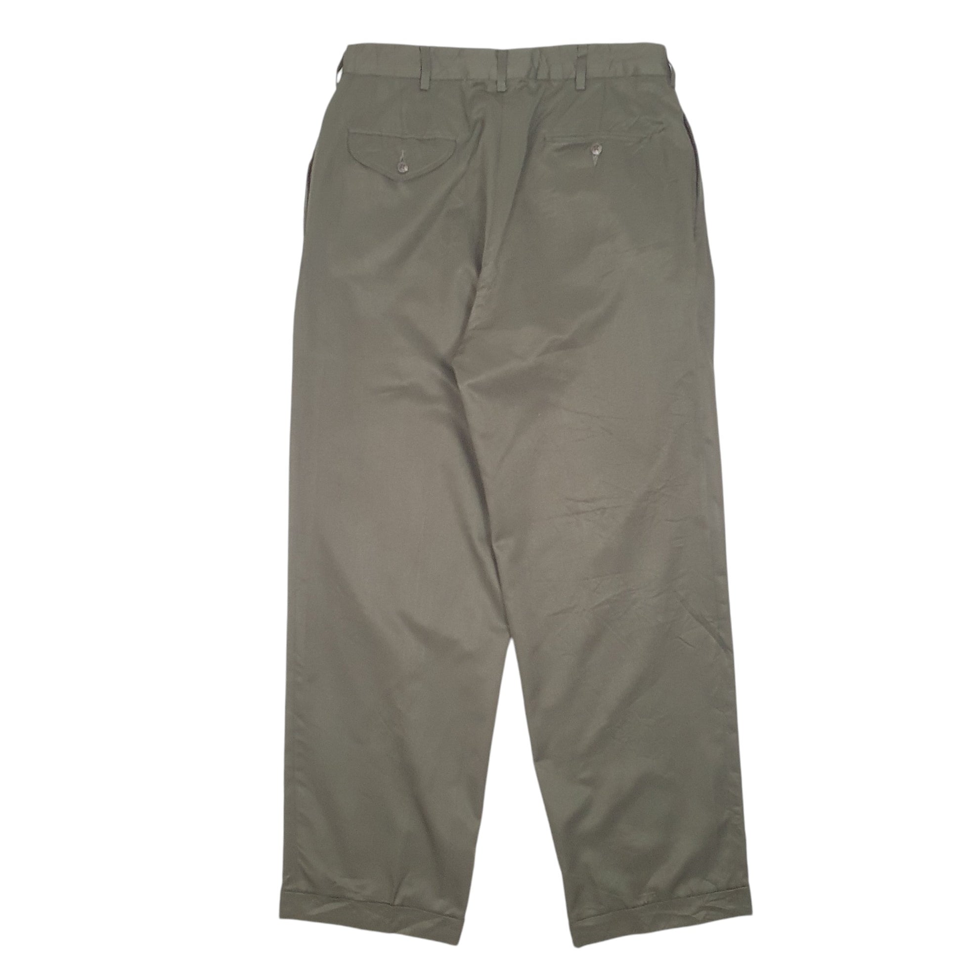 Mens Green Polo Ralph Lauren Golf Double Pleated Chino Trousers