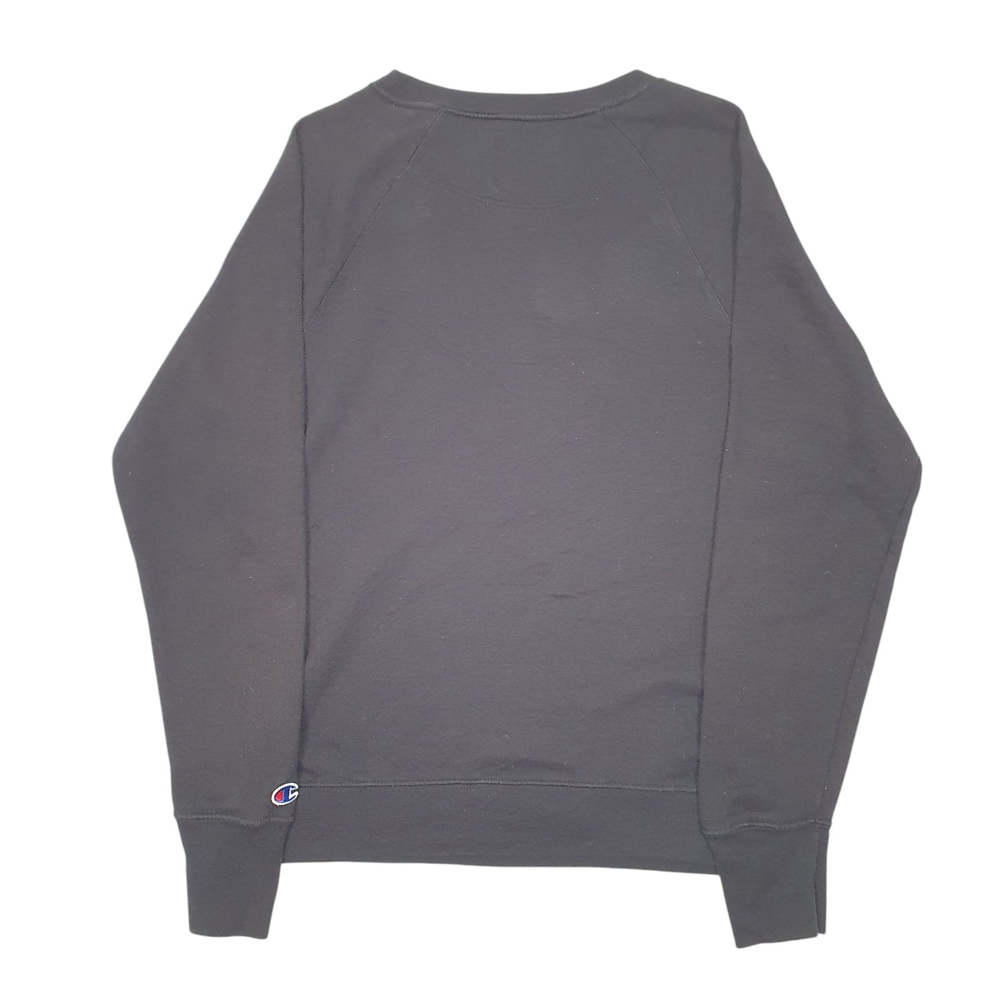 Womens Black Champion Raglan Crewneck Jumper