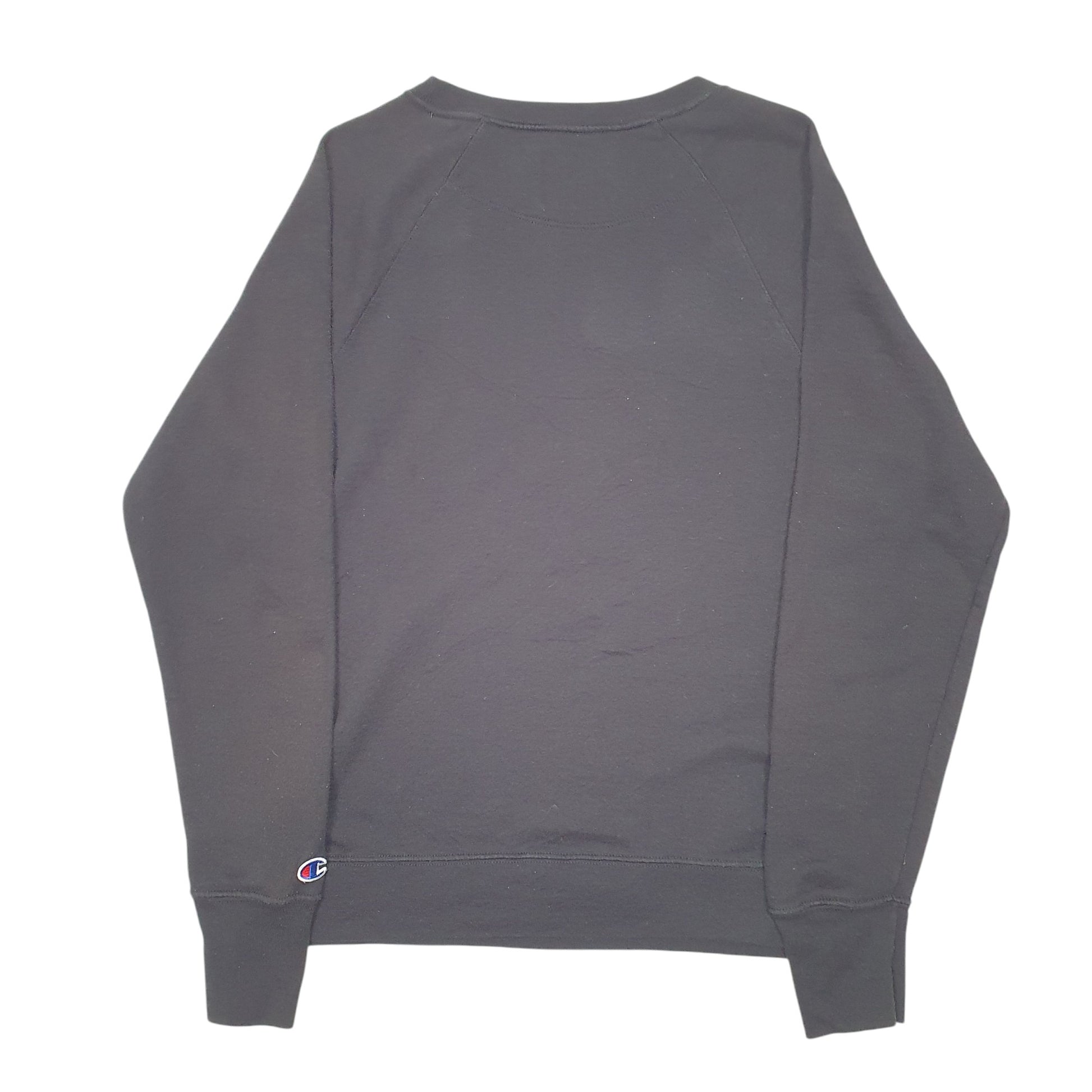 Womens Black Champion Raglan Crewneck Jumper